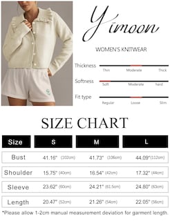 Foto 7 | Foto 7 | Jersey Tipo Cárdigan Yimoon Con Cuello Con Volantes Para Mujer Apricot-m - Venta Internacional.