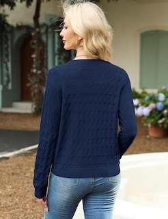 Foto 5 | Foto 5 | Jersey Tipo Cárdigan Lomon, Ligero, Cuello En V, Azul Marino, Xxl, Para Mujer - Venta Internacional.