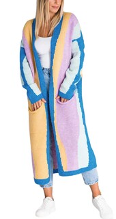 Foto 1 | Foto 1 | Chaqueta Tipo Cárdigan Chouyatou Para Mujer, Azul Otoño, Xxl - Venta Internacional.