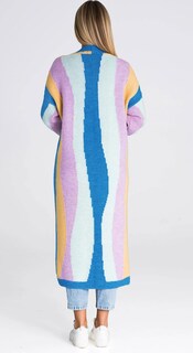 Foto 2 | Foto 2 | Chaqueta Tipo Cárdigan Chouyatou Para Mujer, Azul Otoño, Xxl - Venta Internacional.