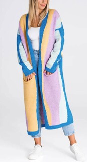 Foto 4 | Foto 4 | Chaqueta Tipo Cárdigan Chouyatou Para Mujer, Azul Otoño, Xxl - Venta Internacional.