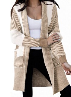 Foto 1 | Foto 1 | Cárdigan Astylish De Manga Larga A La Moda Para Mujer En Bloque De Colores - Venta Internacional.