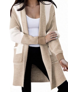 Foto 1 | Foto 1 | Suéter Tipo Cárdigan Elegante Talla Grande Manga Larga Para Mujer - Venta Internacional.