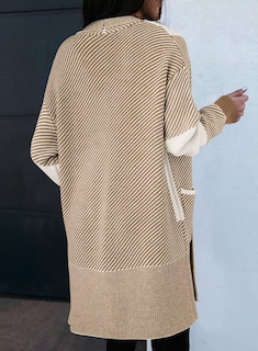Foto 3 | Foto 3 | Suéter Tipo Cárdigan Elegante Talla Grande Manga Larga Para Mujer - Venta Internacional.
