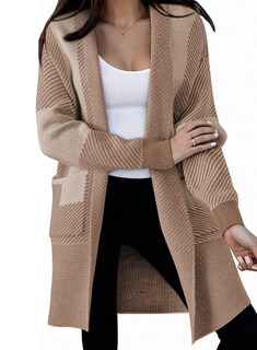 Foto 1 | Foto 1 | Suéter Tipo Cárdigan Elegante Talla Grande Manga Larga Para Mujer - Venta Internacional.