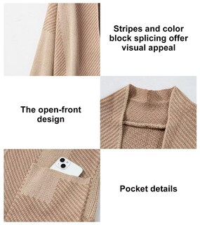 Foto 4 | Foto 4 | Suéter Tipo Cárdigan Elegante Talla Grande Manga Larga Para Mujer - Venta Internacional.