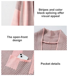 Foto 4 | Foto 4 | Suéter Tipo Cárdigan Elegante Talla Grande Manga Larga Para Mujer - Venta Internacional.