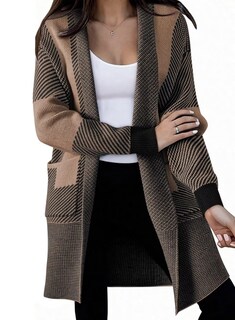 Foto 1 | Foto 1 | Suéter Tipo Cárdigan Elegante Para Mujer Largo De Gran Tamaño Negro - Venta Internacional.