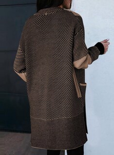 Foto 3 | Foto 3 | Suéter Tipo Cárdigan Elegante Para Mujer Largo De Gran Tamaño Negro - Venta Internacional.