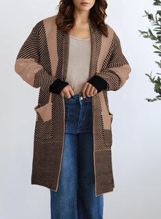 Foto 6 | Foto 6 | Suéter Tipo Cárdigan Elegante Para Mujer Largo De Gran Tamaño Negro - Venta Internacional.