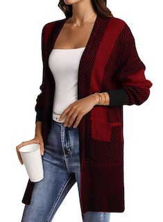 Foto 5 | Foto 5 | Suéter Astylish De Punto Extragrande Para Mujer Color Rojo Oscuro - Venta Internacional.