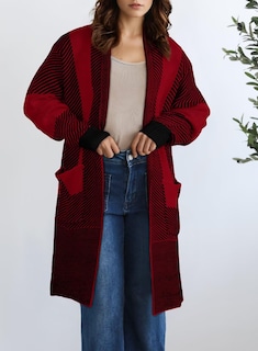 Foto 6 | Foto 6 | Suéter Astylish De Punto Extragrande Para Mujer Color Rojo Oscuro - Venta Internacional.
