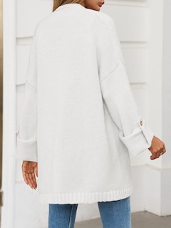 Foto 5 | Foto 5 | Jersey Tipo Cárdigan Saodimallsu De Punto Grueso Para Mujer Blanco - Venta Internacional.