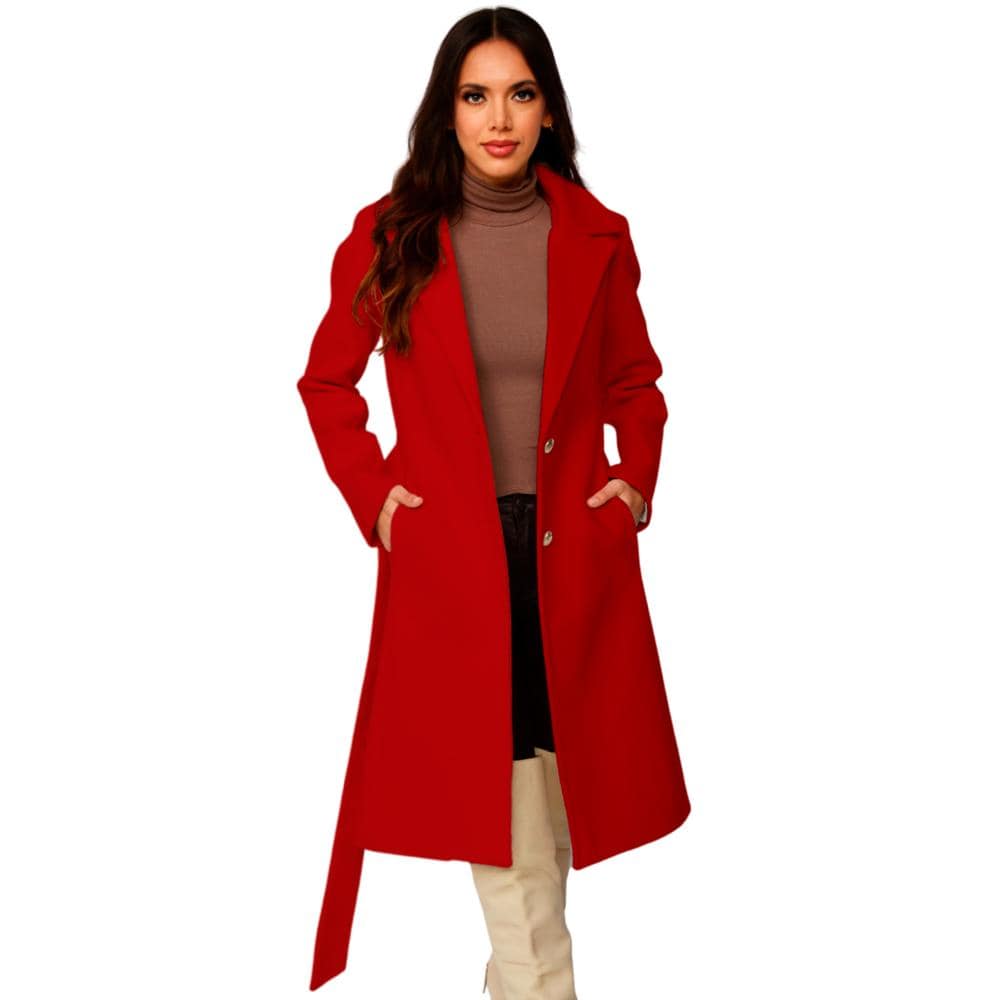 Abrigo Largo Roman Fashion 1796 color Rojo,Size G