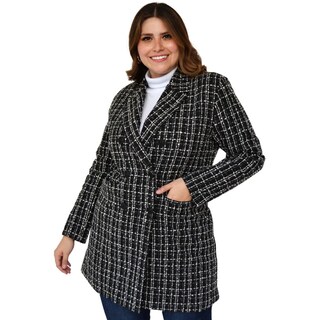 Foto 1 | Foto 1 | Abrigo Tweed Roman Fashion 7046 color Negro