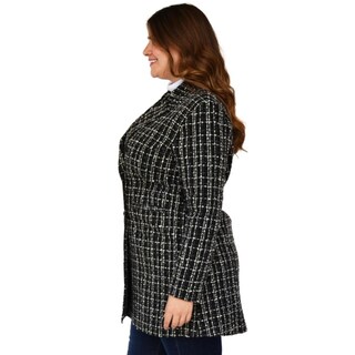 Foto 2 | Foto 2 | Abrigo Tweed Roman Fashion 7046 color Negro