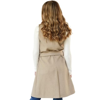 Foto 4 | Foto 4 | Abrigo Diseño Chaleco Roman Fashion 2140 color Beige