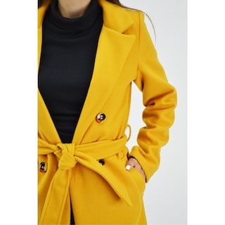 Foto 4 | Foto 4 | Abrigo Tipo Wrap Roman Fasion AB-ELY-2947 Amarillo