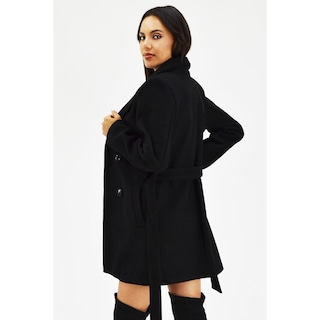 Foto 3 | Foto 3 | Abrigo Tipo Wrap Roman Fasion AB-ELY-2947 Negro