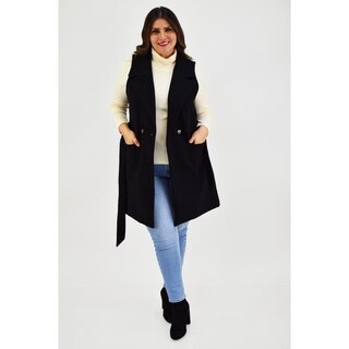 Foto 5 | Foto 5 | Abrigo Roman Fashion Negro para Mujer