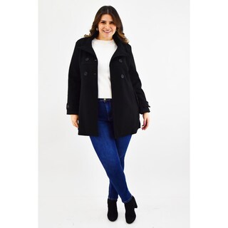 Foto 6 | Foto 6 | Abrigo Con Capucha Roman Fashion /tallas Extras, 1020 (negro) Negro