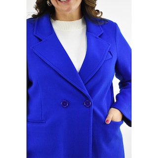 Foto 4 | Foto 4 | Abrigo Largo Con Doble Boton Roman Fashion /tallas Extras, 2009 (azul Rey) Azul