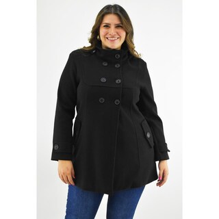Foto 1 | Foto 1 | Abrigo Con Capucha Roman Fashion /tallas Extras, 1020 (negro) Negro