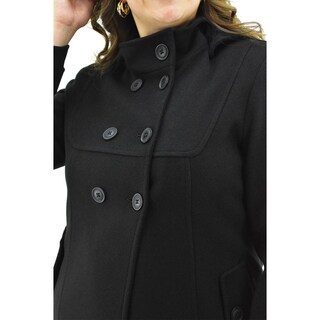 Foto 4 | Foto 4 | Abrigo Con Capucha Roman Fashion /tallas Extras, 1020 (negro) Negro