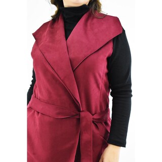 Foto 4 | Foto 4 | Chaleco Cuello Cascada Roman Fashion /tallas Extras, 8063 (vino) Vino