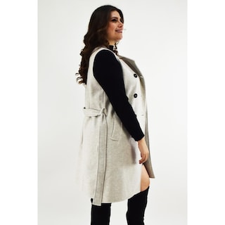 Foto 2 | Foto 2 | Chaleco De Doble Botonadura Roman Fashion /tallas Extras, 2002 (gris) Gris