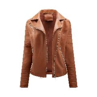 Foto 2 | Foto 2 | Venta Internacional - Chamarra de Piel Sintética Camel para Mujer