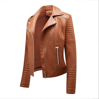 Foto 3 | Foto 3 | Venta Internacional - Chamarra de Piel Sintética Camel para Mujer