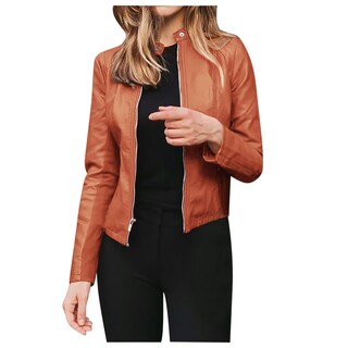 Foto 1 | Foto 1 | Venta Internacional- Chamarra Candy Leather Camel para Mujer