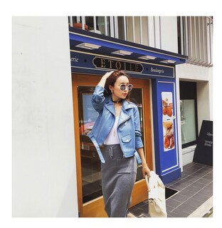 Foto 3 | Foto 3 | Venta Internacional-chaqueta De Piel Sintética Para Mujer, Azul, Estilo Coreano