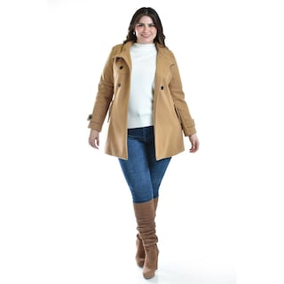 Foto 6 | Foto 6 | Abrigo Con Capucha Roman Fashion /tallas Extras, 1020 (cafe) Cafe