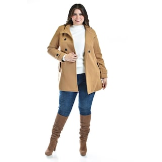 Foto 5 | Foto 5 | Abrigo Con Capucha Roman Fashion /tallas Extras, 1020 (cafe) Cafe