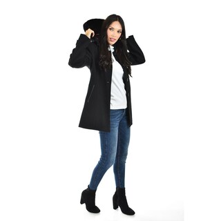 Foto 6 | Foto 6 | Abrigo Con Capucha Roman Fashion /juvenil, 1306 (negro) Negro