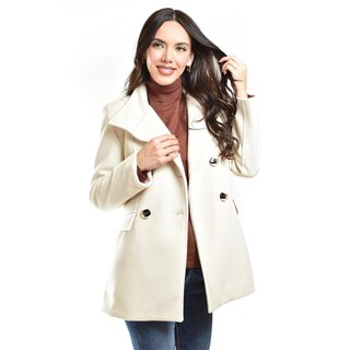 Foto 1 | Foto 1 | Abrigo Elegante Doble Botonadura Roman Fashion /juvenil, 4015 (hueso) Beige