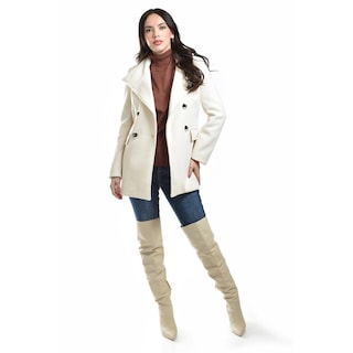 Foto 5 | Foto 5 | Abrigo Elegante Doble Botonadura Roman Fashion /juvenil, 4015 (hueso) Beige