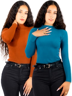 Foto 1 | Foto 1 | Set De Dos Sueteres Para Mujer Casual Sweater Dama Diseño Canale Suet-1008-px2 Variedad De Colores Invierno Blusa Manga Larga