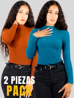 Foto 5 | Foto 5 | Set De Dos Sueteres Para Mujer Casual Sweater Dama Diseño Canale Suet-1008-px2 Variedad De Colores Invierno Blusa Manga Larga