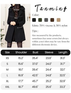 Foto 2 | Foto 2 | Gabardina De Lana Con Capucha Para Mujer Bronceada, Color Negro - Venta Internacional.