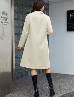 Foto 5 | Foto 5 | Gabardina Pea Tanming Para Mujer, Mezcla De Lana Con Doble Botonadura - Venta Internacional.
