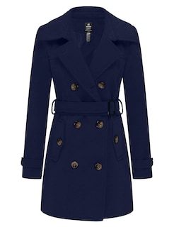 Foto 1 | Foto 1 | Abrigo Wantdo Wantdo, Cálido, De Invierno, Para Mujer, Longitud Media, Lana, Azul Marino, Xl - Venta Internacional.