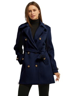 Foto 3 | Foto 3 | Abrigo Wantdo Wantdo, Cálido, De Invierno, Para Mujer, Longitud Media, Lana, Azul Marino, Xl - Venta Internacional.