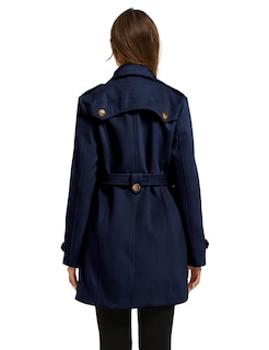 Foto 4 | Foto 4 | Abrigo Wantdo Wantdo, Cálido, De Invierno, Para Mujer, Longitud Media, Lana, Azul Marino, Xl - Venta Internacional.