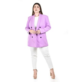 Foto 5 | Foto 5 | Abrigo Tipo Blazer Roman Fashion Lila para Mujer