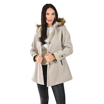 Abrigo Con Capucha Roman Fashion /juvenil  1306 (beige) Beige