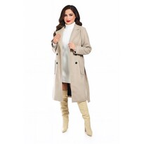 Abrigo Largo Con Cinto Roman Fashion /juvenil 3013 (cafe) Cafe