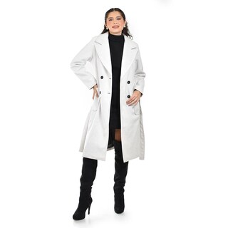 Foto 5 | Foto 5 | Abrigo Largo Con Cinto Roman Fashion /juvenil 3013 (hueso) Beige